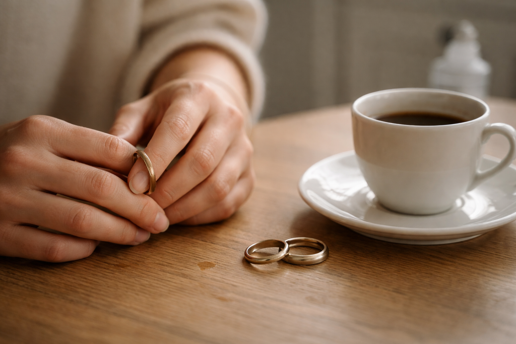 Den morgen mine ringe pludselig så trætte ud