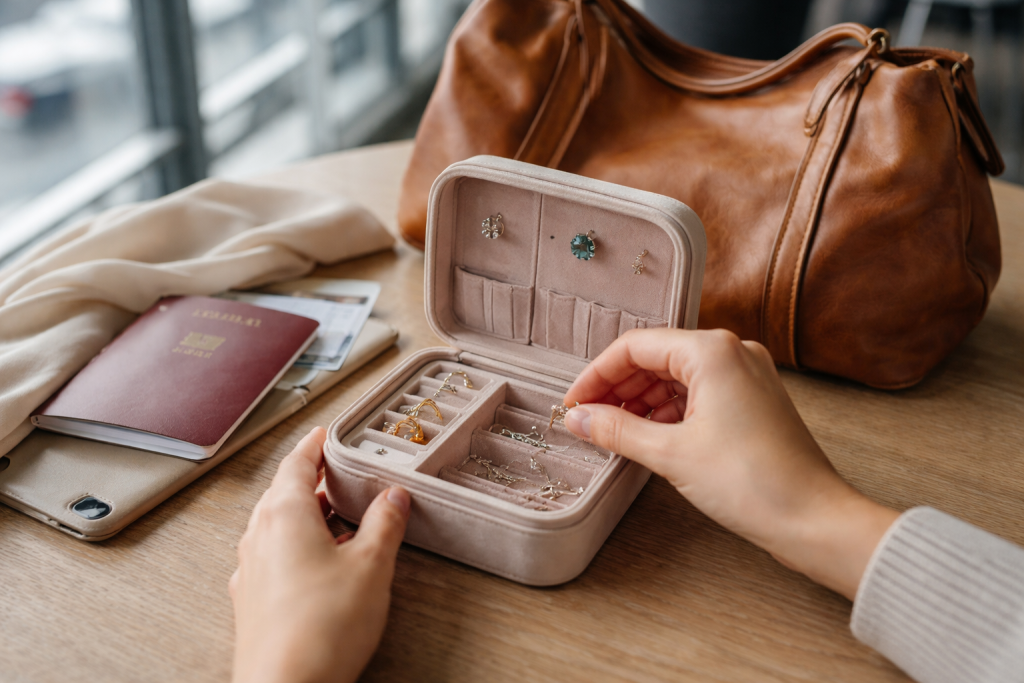 Smykker i håndbagage (og den stille rejseplan dine ringe fortjener)