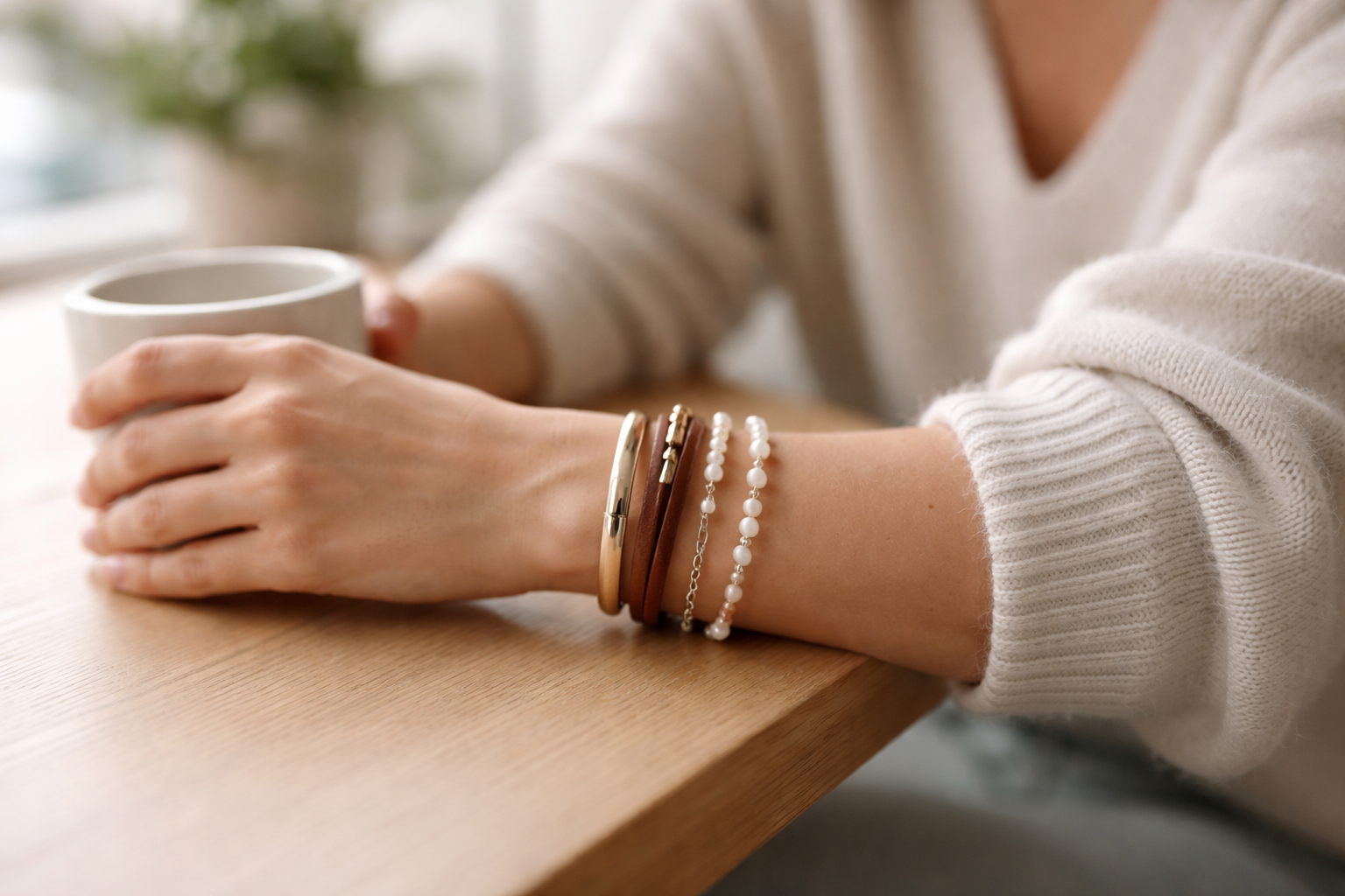 Sådan styler du armbånd til dit outfit: materialer, stacking og proportioner